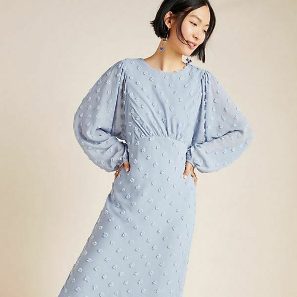 new Anthropologie Michaela Textured Midi dress - Picture 5 of 7